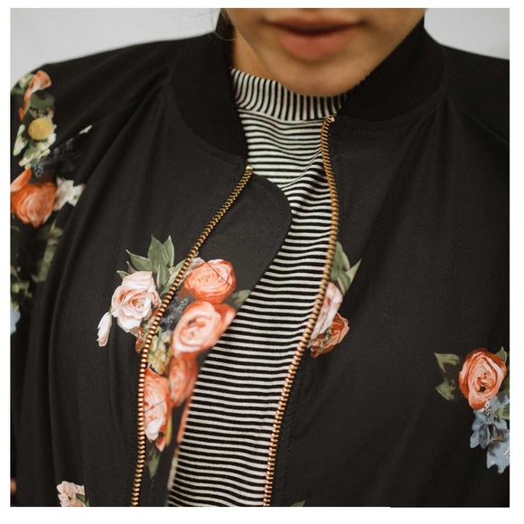 Albion Fit Rose Black Bomber jacket - Picture 12 of 12